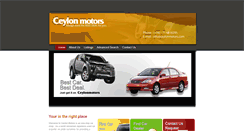 Desktop Screenshot of ceylonmotors.com